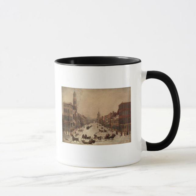 Wall Street im Winter Tasse (Rechts)