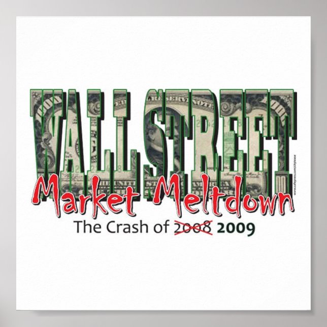 Wall-street Market Meltdown Poster (Vorne)