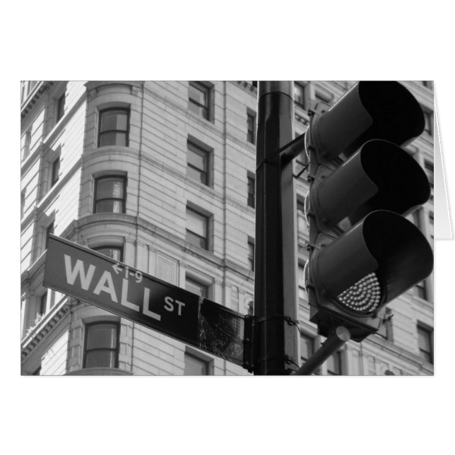Wall Street New York Blank Card (Vorderseite (Horizontal))