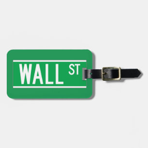Wall Street, New York Straßenschild Gepäckanhänger