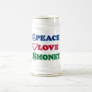 Wall Street/Peace Liebe Money Bierglas