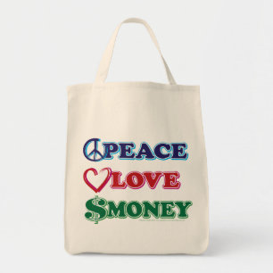 Wall Street/Peace Liebe Money Tragetasche