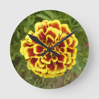 Wall-Uhr mit Bild von Marigold Runde Wanduhr