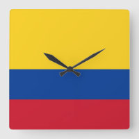 Wall-Uhr mit Flagge Kolumbiens