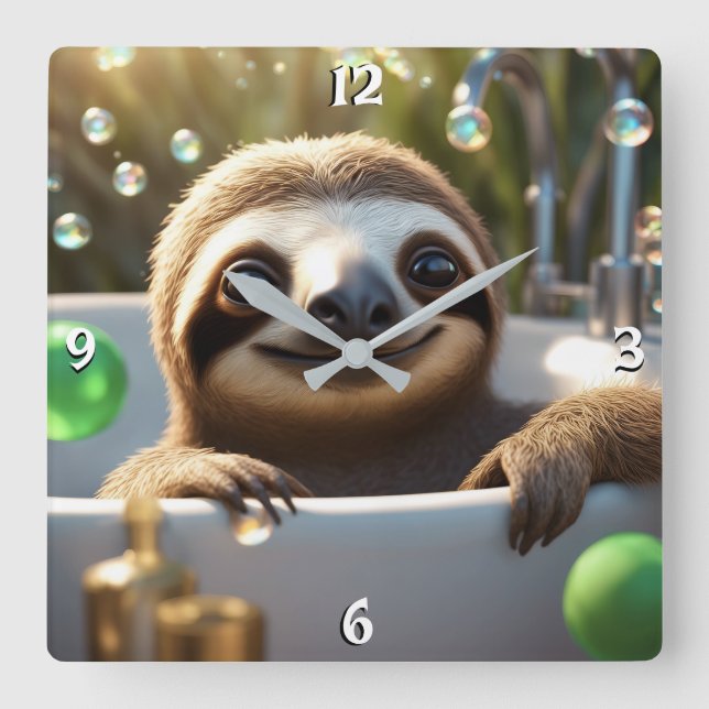 Wall-Uhr Quadratische Wanduhr (Vorderseite)