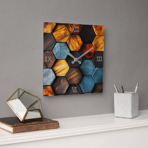Wall-Uhr Quadratische Wanduhr