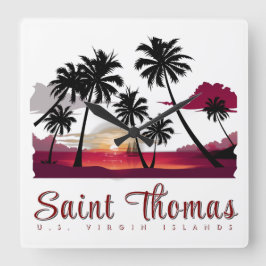 Wall-Uhr Quadratische Wanduhr