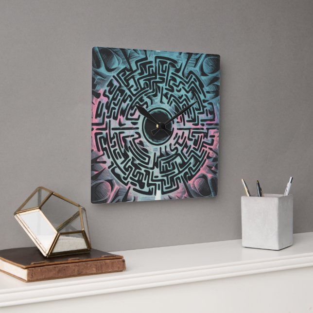 Wall-Uhr Quadratische Wanduhr (Büro)