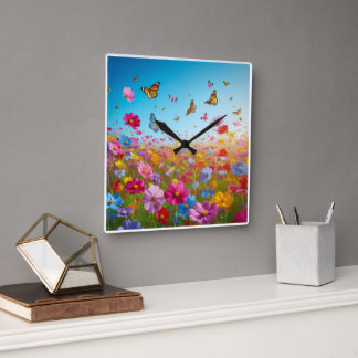 Wall-Uhr Quadratische Wanduhr