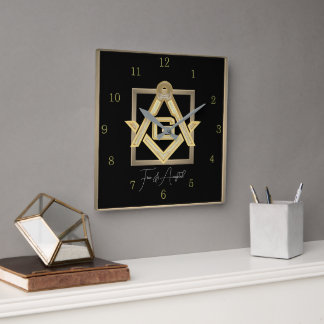 Wall-Uhr Quadratische Wanduhr