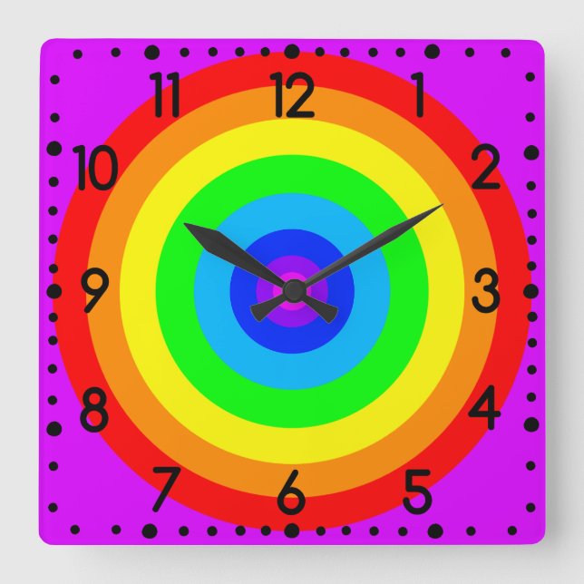 Wall-Uhr Quadratische Wanduhr (Vorderseite)