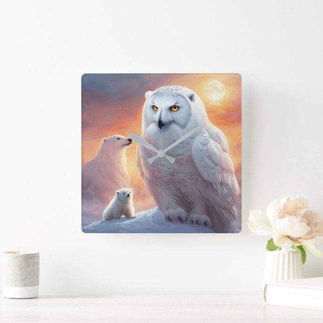 Wall-Uhr Quadratische Wanduhr (Zuhause)