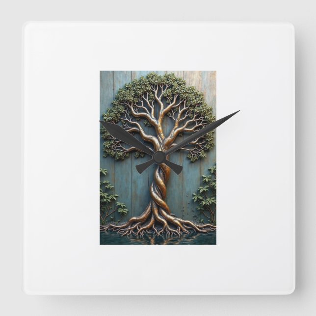 Wall-Uhr Quadratische Wanduhr (Vorderseite)