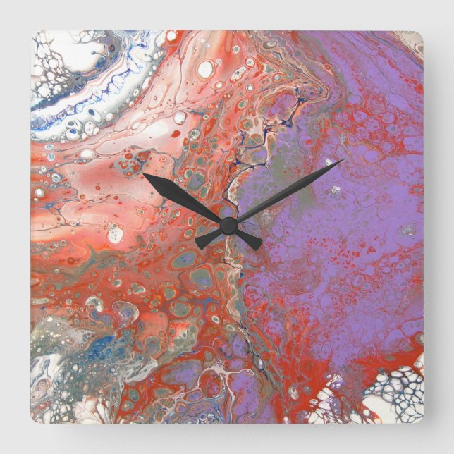 Wall-Uhr Quadratische Wanduhr (Vorderseite)