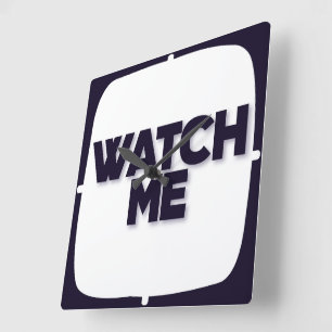 Wall Watch Acrylic Square 10,75" : WATCH MICH Quadratische Wanduhr
