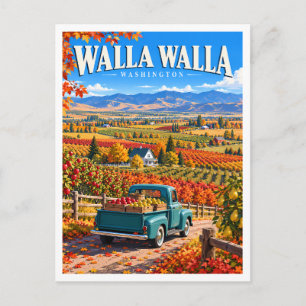 Walla Walla Valley Ernte Landschaft Washington Postkarte