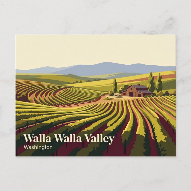 Walla Walla Valley USA Postkarte (Vorderseite)