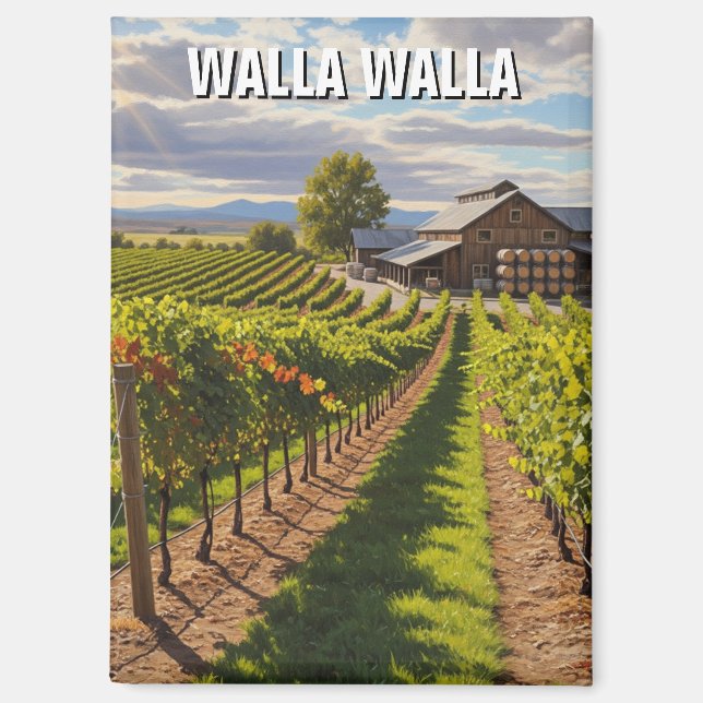 Walla Walla Washington Reise Magnet (Vorderseite)