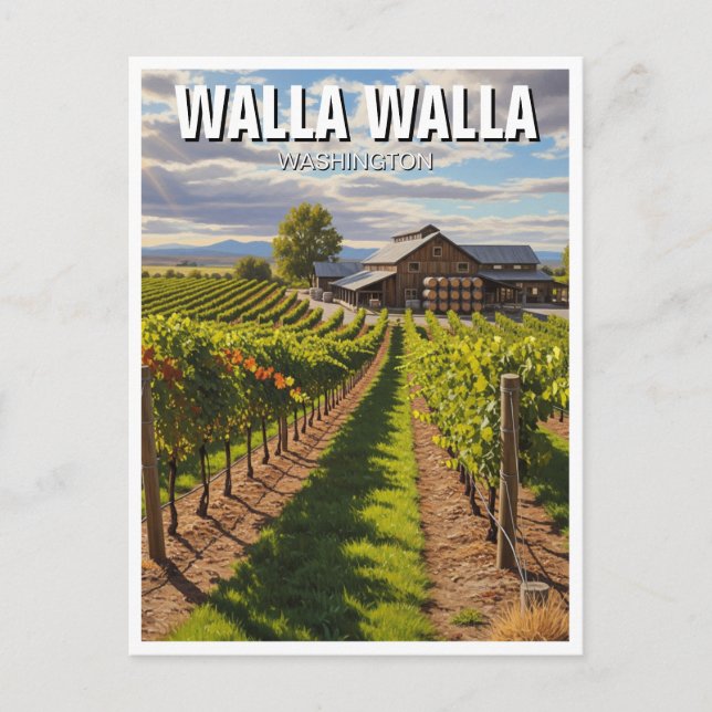 Walla Walla Washington Travel Postkarte (Vorderseite)