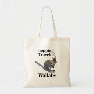 Wallaby Tier Hopping Reisender Wildlife Lustig Tragetasche