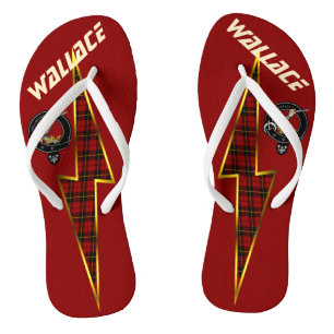 Wallace-Clan-Abzeichen Blitz Rot Flip Flops