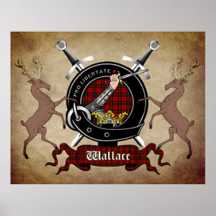 Wallace Clan Abzeichen Extra Large Poster