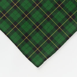 Wallace Clan Black and Green Jagd Tartan Fleecedecke