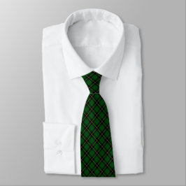 Wallace Clan Jagd Tartan Green und Black Kariert Krawatte