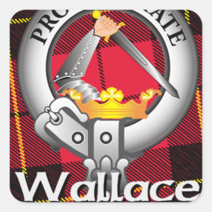Wallace Clan Quadratischer Aufkleber