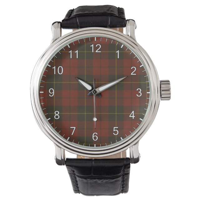 Wallace Clan Tartan Armbanduhr (Vorderseite)