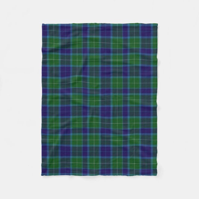 Wallace-Clantartan-karierte Fleece-Decke Fleecedecke (Vorderseite)