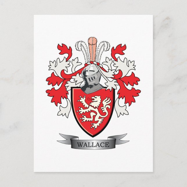 Wallace Familienwappen Coat of Arms Postkarte (Vorderseite)