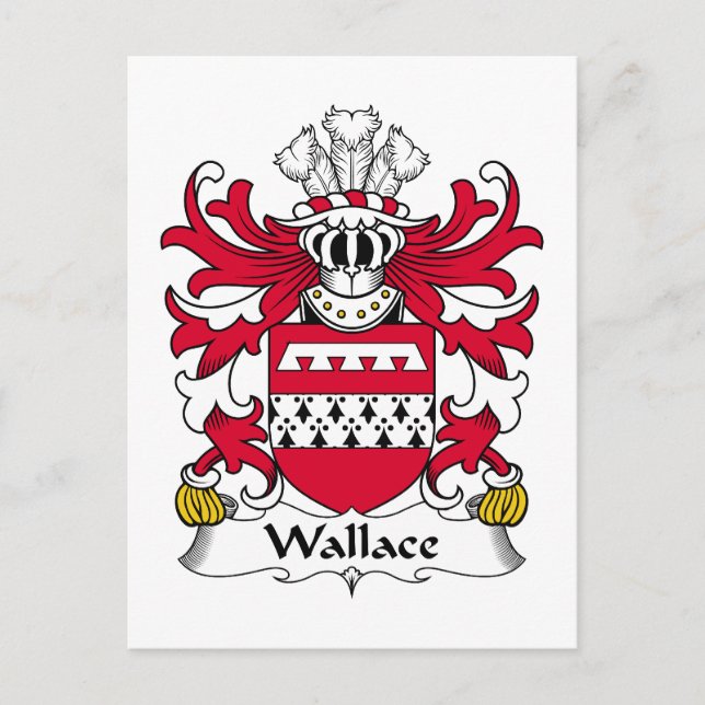 Wallace Familienwappen Postkarte (Vorderseite)