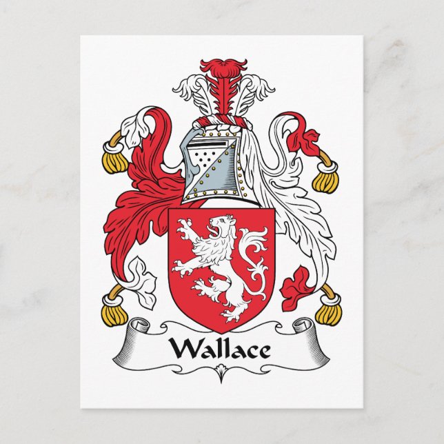 Wallace Familienwappen Postkarte (Vorderseite)