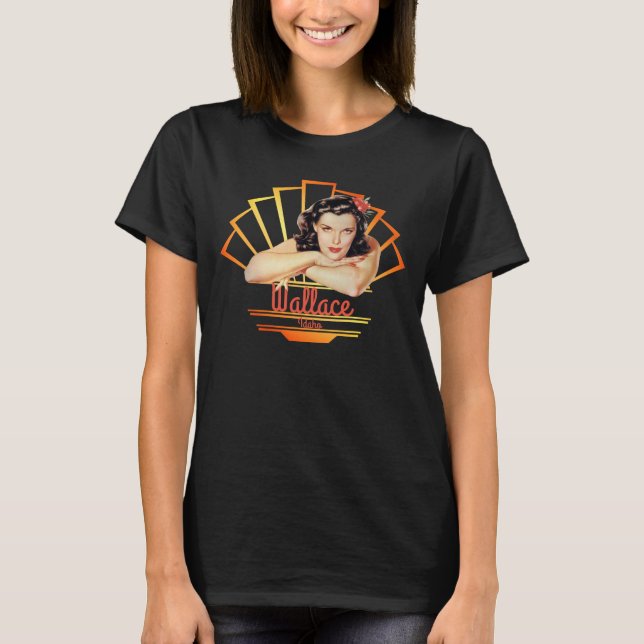 Wallace Idaho Pinup Girl V3b T-Shirt (Vorderseite)
