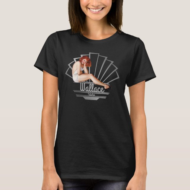 Wallace Idaho Pinup Girl V4b T-Shirt (Vorderseite)