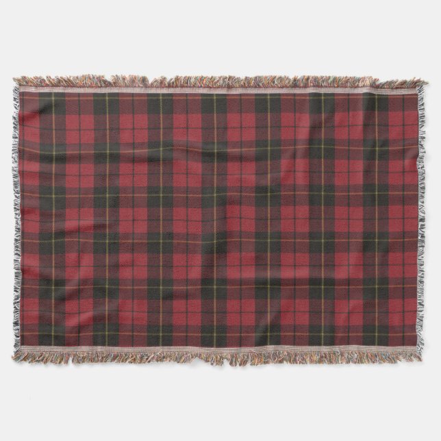 Wallace Red W Original Scottish Tartan Decke (Vorderseite)