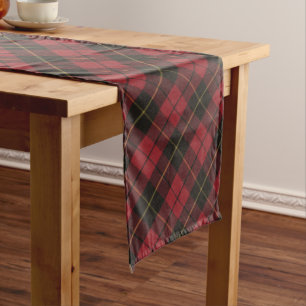 Wallace Red Weathered Original Scottish Tartan Mittelgroßer Tischläufer