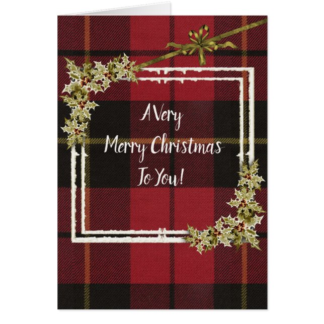 Wallace Rouge Patiné Tartan Noël (Devant)