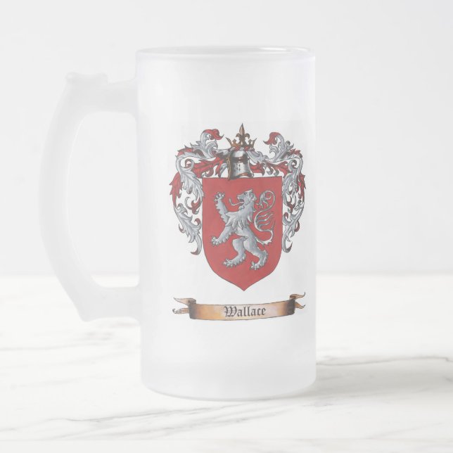 Wallace-Schild der Arme Mattglas Bierglas (Links)