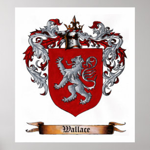 Wallace-Schild der Arme Poster
