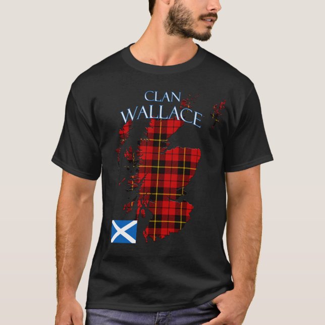 Wallace Scottish Clan Tartan Scotland T-Shirt (Vorderseite)