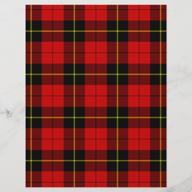 Wallace Tartan Red Black kariert (Vorderseite)