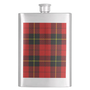 Wallace Tartan Red Black kariert Flachmann
