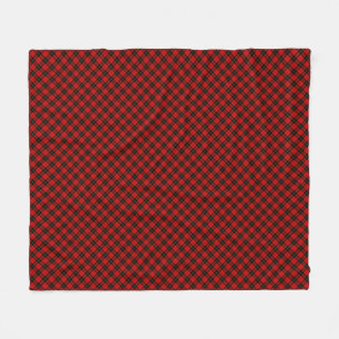 Wallace Tartan Red Black kariert Fleecedecke