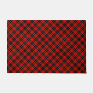 Wallace Tartan Red Black kariert Fußmatte