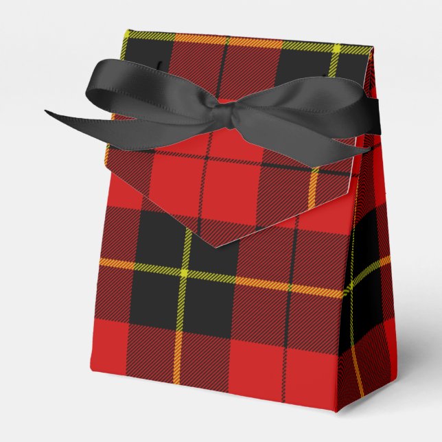 Wallace Tartan Red Black kariert Geschenkschachtel (Vorderseite)