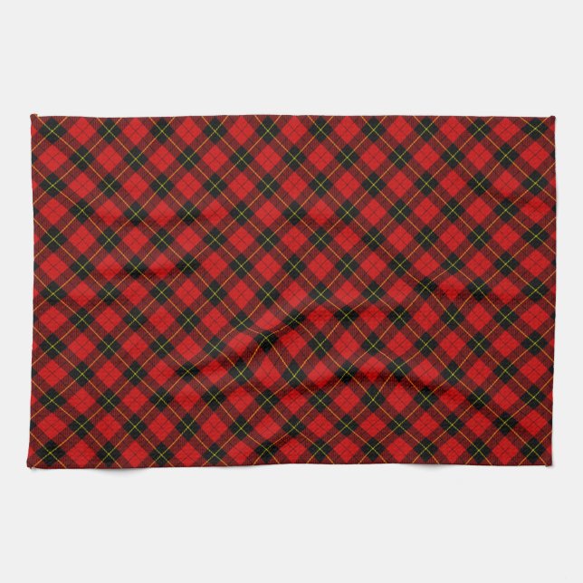 Wallace Tartan Red Black kariert Geschirrtuch (Horizontal)