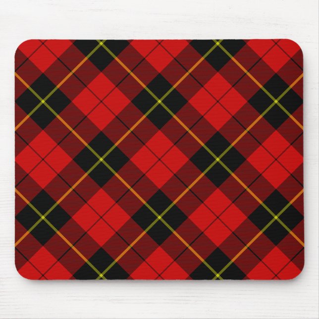 Wallace Tartan Red Black kariert Mousepad (Vorne)