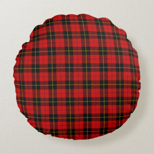Wallace Tartan Red Black kariert Rundes Kissen